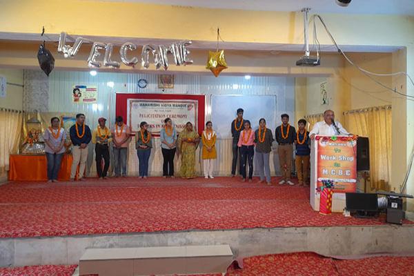 Welcome ceremony of rank holder students of X & XII-2023 - Maharishi Vidya Mandir, Agra Road, Aligarh.
